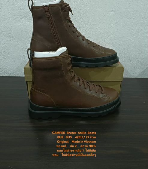 CAMPER Brutus Ankle Boots, Men's 8UK 42EU/27.7cm Original ของแท้ มือ 2 สภาพแทบไม่ต่างจากมือ 1, รองเท้า CAMPER หนังแท้ พื้นเต็ม สวยมาก รูปที่ 11