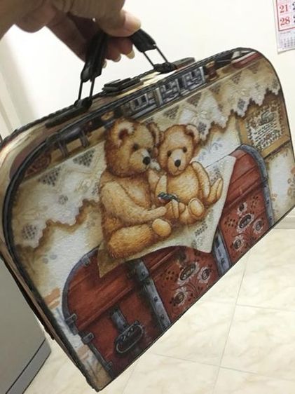 กล่องกระเป๋าไม้แฟชั่นขนาดเล็กสไตล์วินเทจ  รูปที่ 3