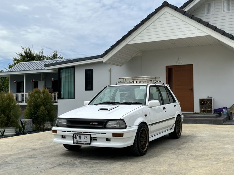 Toyota Starlet 1991 1.3 XLi Sedan เบนซิน ไม่ติดแก๊ส เกียร์ธรรมดา ขาว