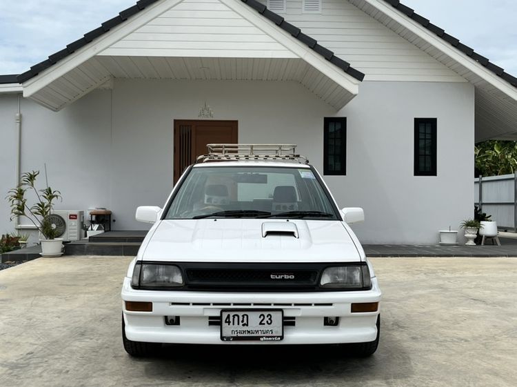Toyota Starlet 1991 1.3 XLi Sedan เบนซิน ไม่ติดแก๊ส เกียร์ธรรมดา ขาว รูปที่ 2