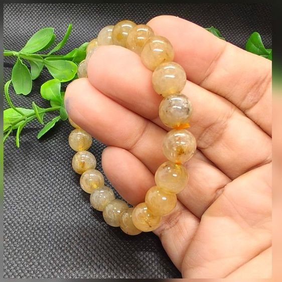 th16กำไลหินไหมทองแท้10มิลเกรดพรีเมียม สร้อยข้อมือหินนำโชค Golden Rutilated Quartz หินมงคลเรียกทรัพย์ เสริมโชคลาภ การเงิน ค้าขาย รูปที่ 5