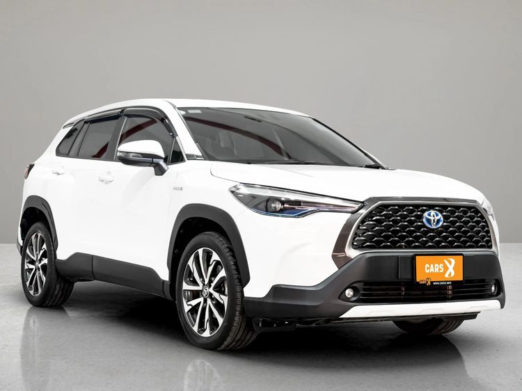 รถ Toyota Corolla Cross 1.8 Hybrid Premium สี ขาว