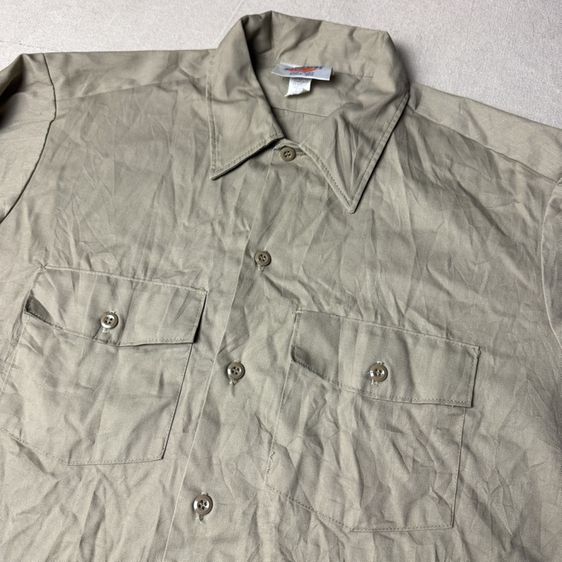 เสื้อเชิ้ต​ 80s Dickies D Stock made in USA​ Size 16 รูปที่ 7