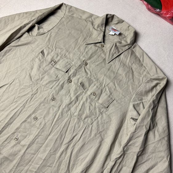 เสื้อเชิ้ต​ 80s Dickies D Stock made in USA​ Size 16 รูปที่ 9