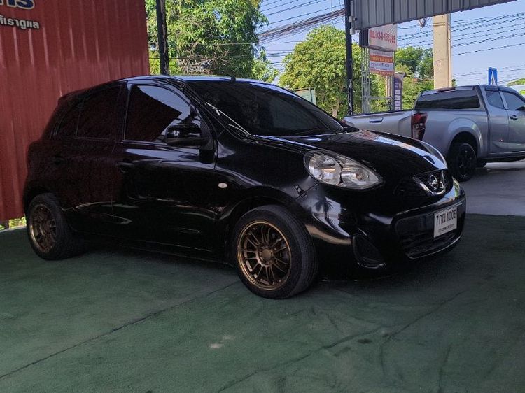 Nissan March 2017 1.2 E Sedan เบนซิน ไม่ติดแก๊ส เกียร์อัตโนมัติ ดำ รูปที่ 2