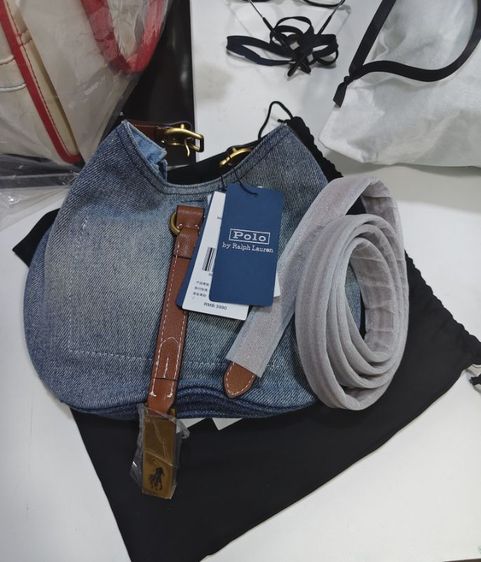 กระเป๋าสะพาย Polo Ralph Lauren รุ่น Denim ID Mini Bag ทำจากผ้ายีนส์และหนัง
