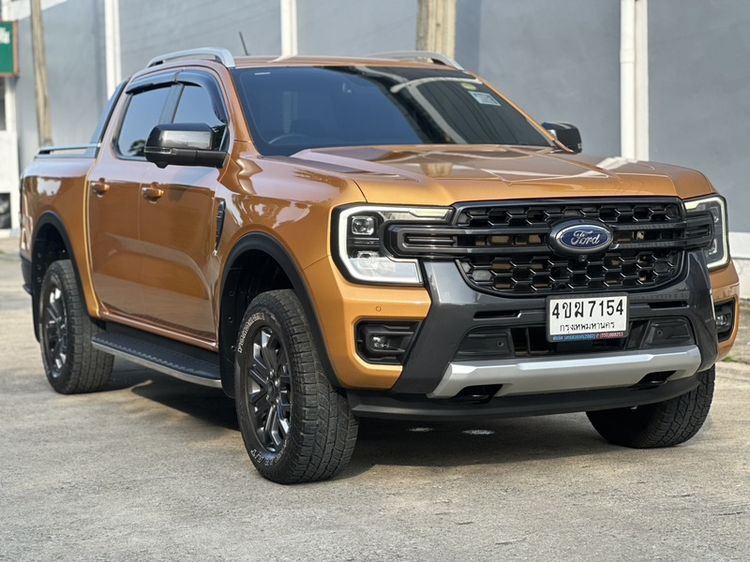 Ford Ranger 2022 2.0 Bi-Turbo 4WD Wildtrak Pickup ดีเซล ไม่ติดแก๊ส เกียร์อัตโนมัติ เหลือง รูปที่ 3
