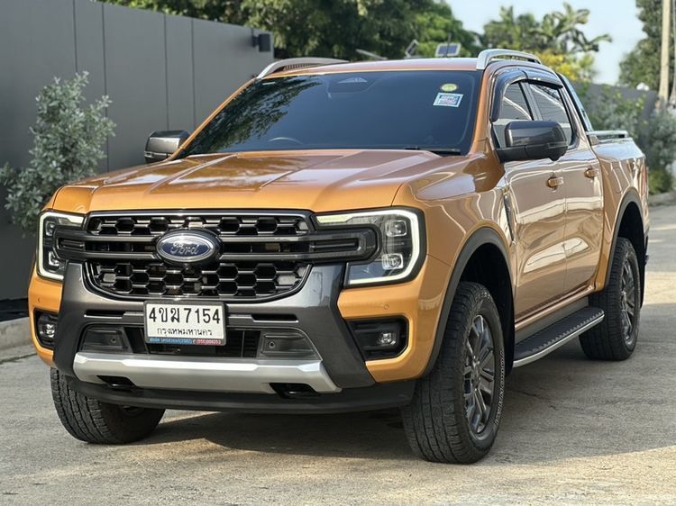 Ford Ranger 2022 2.0 Bi-Turbo 4WD Wildtrak Pickup ดีเซล ไม่ติดแก๊ส เกียร์อัตโนมัติ เหลือง รูปที่ 2