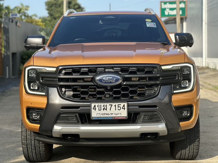 รถ Ford Ranger 2.0 Bi-Turbo 4WD Wildtrak สี เหลือง