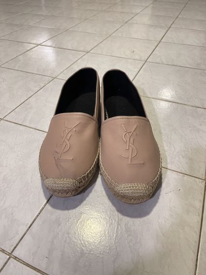 Saint Laurent (YSL) Monogram Leather Espadrilles (หนังวัวแท้ปั๊มโลโก้ YSL ตัวนูน) รูปที่ 3