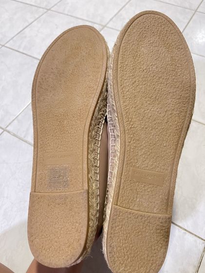 Saint Laurent (YSL) Monogram Leather Espadrilles (หนังวัวแท้ปั๊มโลโก้ YSL ตัวนูน)