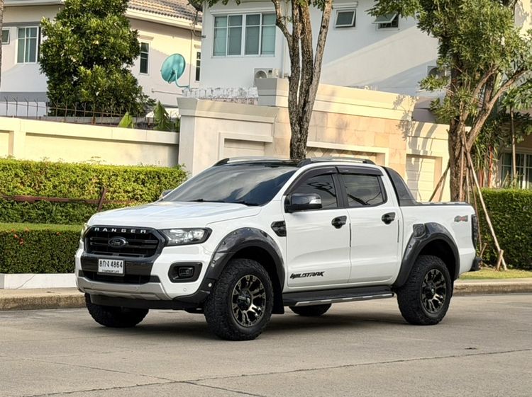 Ford Ranger 2018 2.0 Bi-Turbo 4WD Wildtrak Pickup ดีเซล ไม่ติดแก๊ส เกียร์อัตโนมัติ ขาว รูปที่ 3