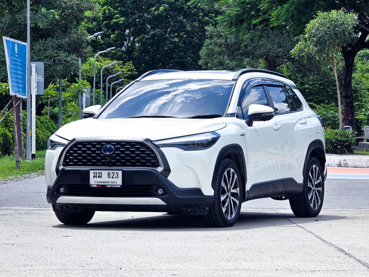 Toyota Corolla Cross 2020 1.8 Hybrid Premium Safety Utility-car ไฮบริด ไม่ติดแก๊ส เกียร์อัตโนมัติ ขาว