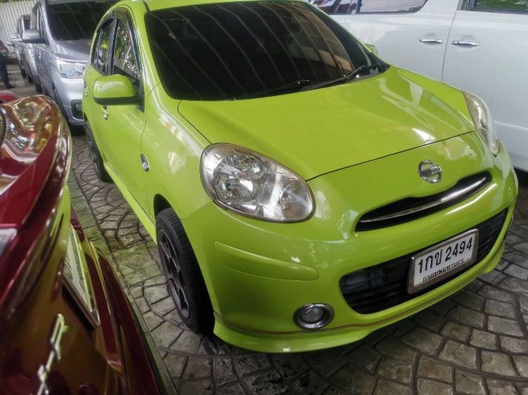 Nissan March 2012 1.2 EL Sedan เบนซิน ไม่ติดแก๊ส เกียร์อัตโนมัติ เขียว รูปที่ 2