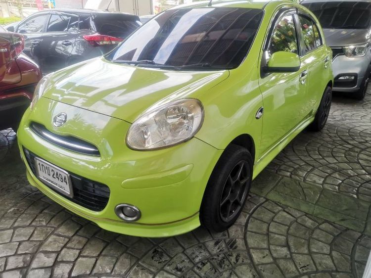 Nissan March 2012 1.2 EL Sedan เบนซิน ไม่ติดแก๊ส เกียร์อัตโนมัติ เขียว รูปที่ 3