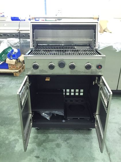 เตาสแตนเลสปิ้งย่างแก๊ส bbq พร้อมตู้ข้างสแตนเลส รูปที่ 4
