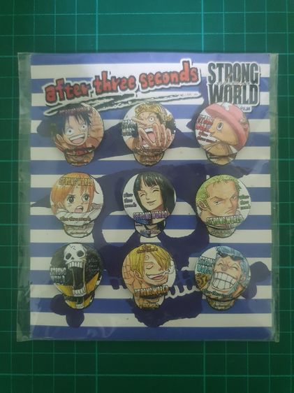 ชุดเข็มกลัด One Piece Film Strong World after three seconds แท้ญี่ปุ่น ครบชุด 9 ชิ้น 