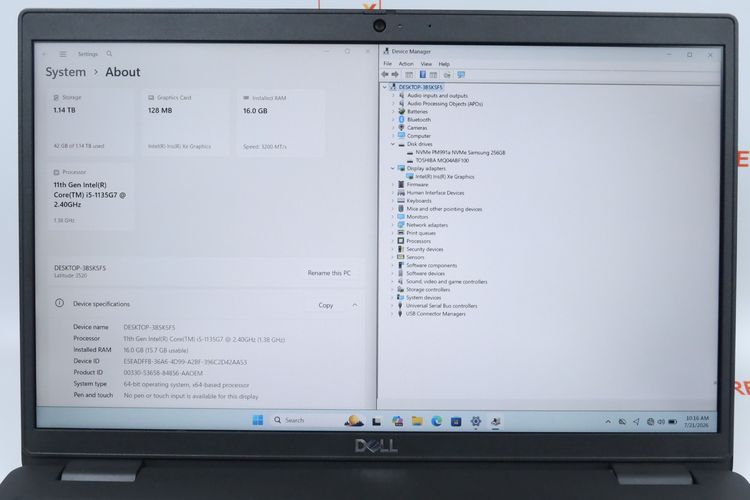 DELL LATITUDE 3520 Core i5-1135G7 RAM16.SSD256+HDD1TB รูปที่ 2