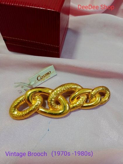 เข็มกลัดและหมุด ทอง เข็มกลัดวินเทจ Cosmo gold จากต่างประเทศสวย