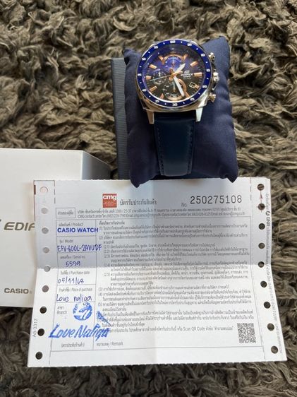 🔥 Casio EDIFICE EFV-600L-2A Blue รูปที่ 5