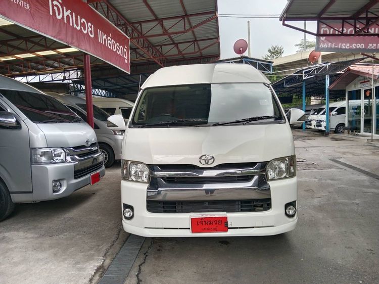 Toyota Commuter 2014 3.0 Van ดีเซล ไม่ติดแก๊ส เกียร์ธรรมดา ขาว รูปที่ 2