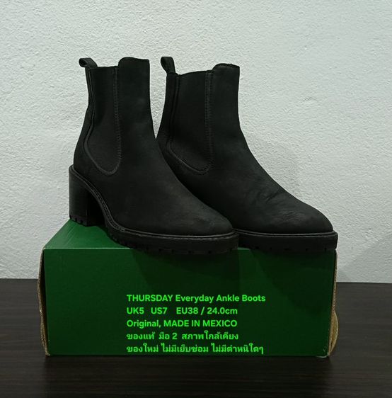 THURSDAY Everyday Ankle Boots for Women 5UK 7US 38EU/24.0cm Original MADE IN MEXICO ของแท้ มือ 2 สภาพใกล้เคียงของใหม่ หนังแท้ พื้นเต็มสวยมาก รูปที่ 4