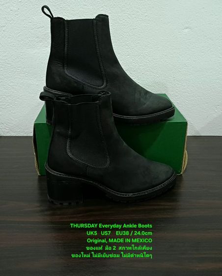 THURSDAY Everyday Ankle Boots for Women 5UK 7US 38EU/24.0cm Original MADE IN MEXICO ของแท้ มือ 2 สภาพใกล้เคียงของใหม่ หนังแท้ พื้นเต็มสวยมาก รูปที่ 14