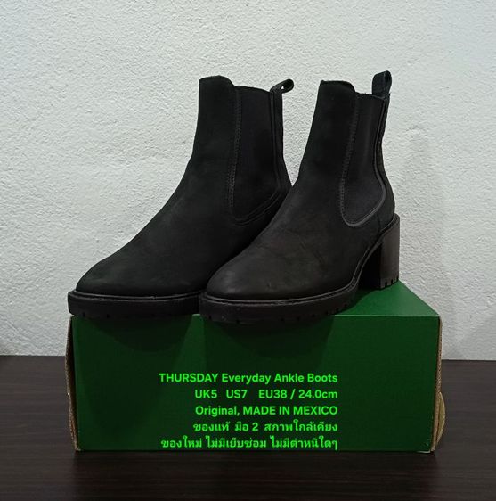 THURSDAY Everyday Ankle Boots for Women 5UK 7US 38EU/24.0cm Original MADE IN MEXICO ของแท้ มือ 2 สภาพใกล้เคียงของใหม่ หนังแท้ พื้นเต็มสวยมาก รูปที่ 5