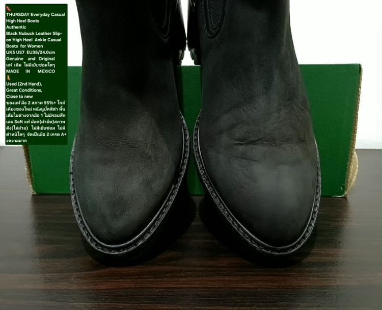 THURSDAY Everyday Ankle Boots for Women 5UK 7US 38EU/24.0cm Original MADE IN MEXICO ของแท้ มือ 2 สภาพใกล้เคียงของใหม่ หนังแท้ พื้นเต็มสวยมาก รูปที่ 7