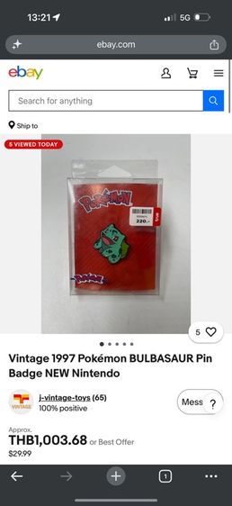 POKEMON Pin เข็มกลัด งานลิขสิทธิ์แท้ จากtrue สภาพของใหม่ในแพ็ค แพ็คมีรอยบางตามสภาพ ของเก่าเก็บ หายากแล้ว  สำหรับสะสม รูปที่ 3