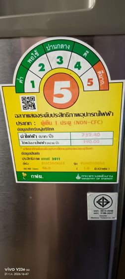 Electrolux ตู้เย็นมินิบาร์ ตู้เย็นมือสองมินิบาร์