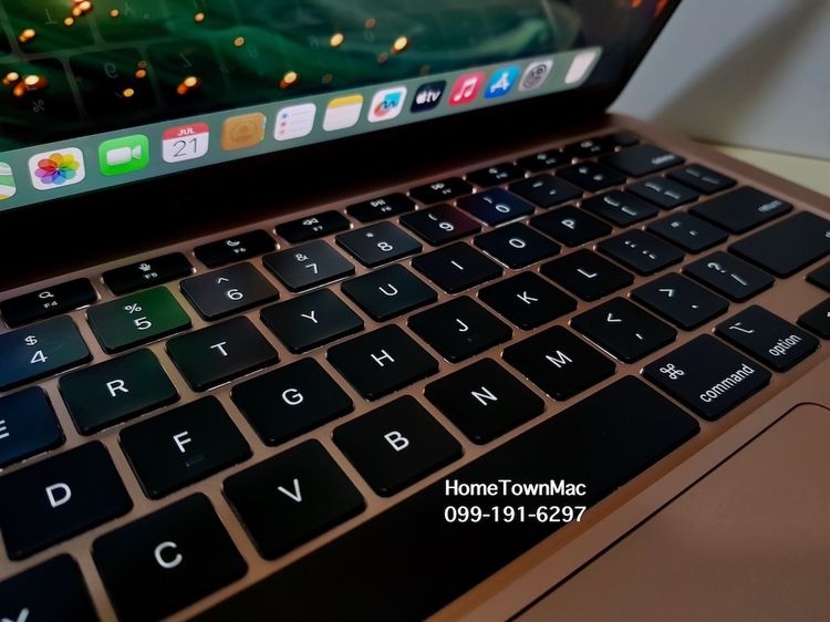 MacbookAir (Retina13-inch, 2020) M1 8-Core CPU 7-Core GPU SSD 256Gb Ram 8Gb สี Gold ครบกล่อง ราคาน่าโดน รูปที่ 8