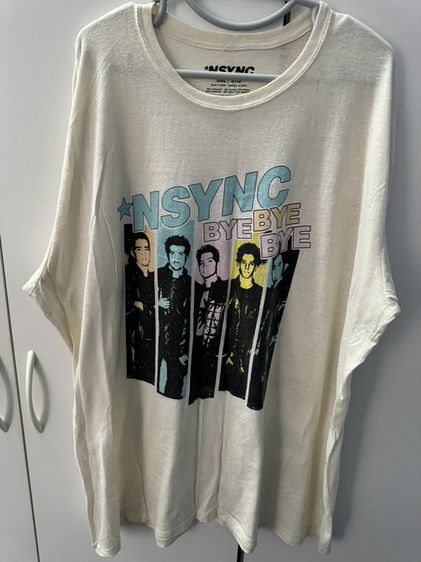 เสื้อวง *NSYNC ลาย Bye Bye Bye ไซส์ใหญ่พิเศษ 3XL สีครีมสภาพดี