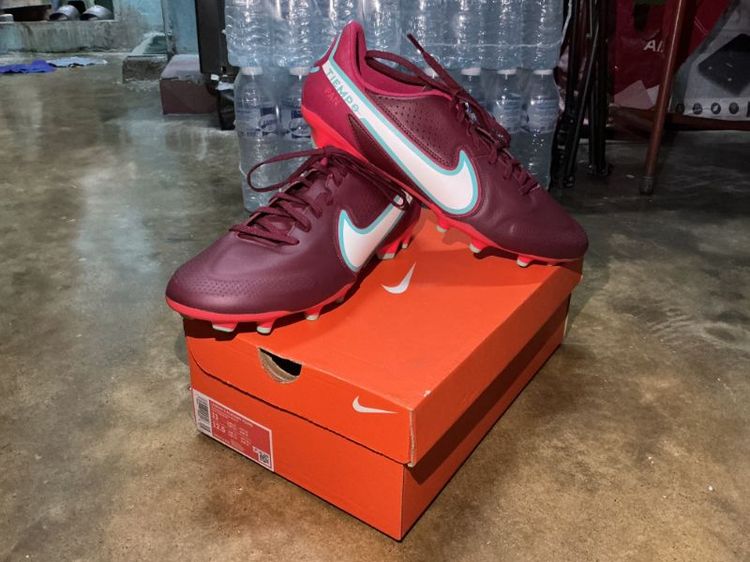 รองเท้าฟุตบอล ผู้ชาย แดง รองเท้าสตั๊ดฟุตบอลมือสอง Nike Tiempo Legend 9