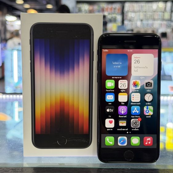 อื่นๆ 64 GB iPhone SE3 2022 64GB สีดำ เครื่องศูนย์ โมเดลTH สภาพสวยมาก จอมีรอยขนแมว รองรับ5G สุขภาพแบต91% เครื่องใช้งานดีเยี่ยม ครบยกกล่อง🩷🩷