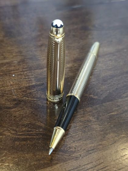 ปากกา MONT BLANC MEISTERTUCK GREMANY ด้ามสีทองลายสวย หัวเคมี รูปที่ 11