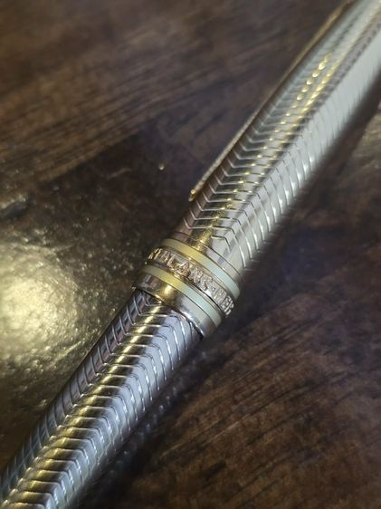 ปากกา MONT BLANC MEISTERTUCK GREMANY ด้ามสีทองลายสวย หัวเคมี รูปที่ 7