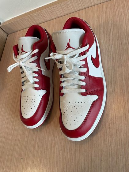 รองเท้าทางการ หนังแท้ แดง Used Authentic Nike Air Jordan 1 Low Gym Red 553558 611 Size US 11