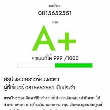 เบอร์มงคล (เหมาะกับผู้ชาย) รูปที่ 2