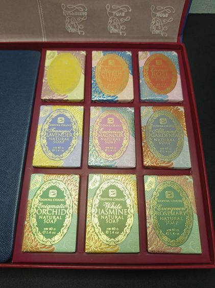 เซ็ตของขวัญ DONNA CHANG ของใหม่แท้ สบู่ธรรมชาติ 9 ก้อน พร้อมสมุดบันทึกปกหนังสุดหรู รูปที่ 9