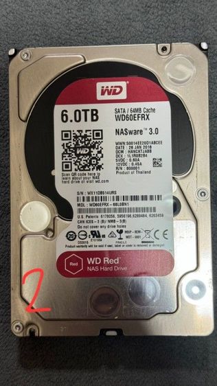 ขาย Harddisk WD Red 6TB WD60EFRX SATA III 3..5 นิ้ว มือสอง รูปที่ 4