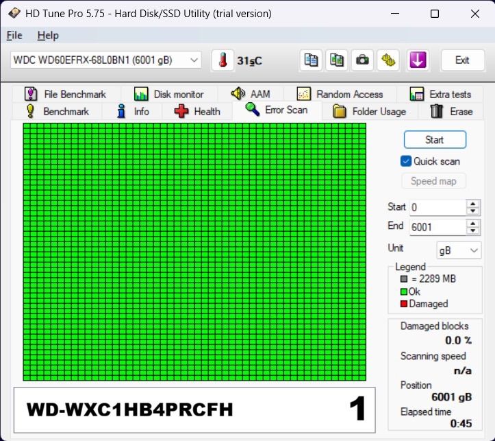 ขาย Harddisk WD Red 6TB WD60EFRX SATA III 3..5 นิ้ว มือสอง รูปที่ 2