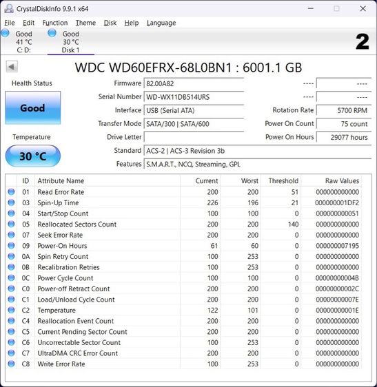 ขาย Harddisk WD Red 6TB WD60EFRX SATA III 3..5 นิ้ว มือสอง รูปที่ 6