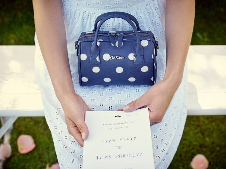 [Used with con.] Cathkidston boston bag แท้ 💯% รูปที่ 16
