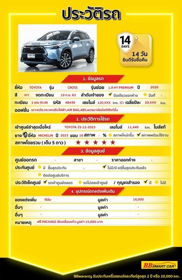 Toyota Corolla Cross 2020 1.8 Hybrid Premium Utility-car ไฮบริด ไม่ติดแก๊ส เกียร์อัตโนมัติ เทา รูปที่ 2