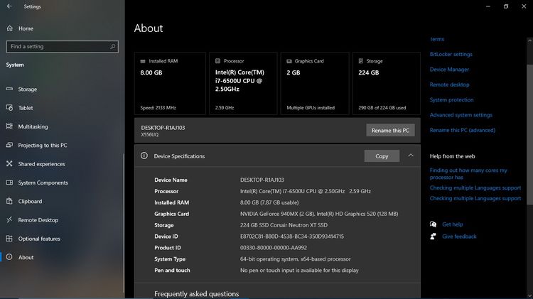 ขาย ASUS รุ่น SonicMaster K556UQ i7 รูปที่ 3