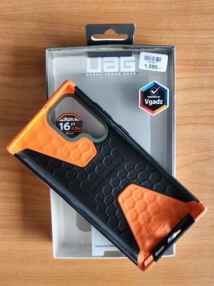 ขายครับผมเคสแท้ UAG S22Ultra UAG Civilian Series สี Olive Drab เขียวสลับส้ม Galaxy S22 Ultra 690บ.