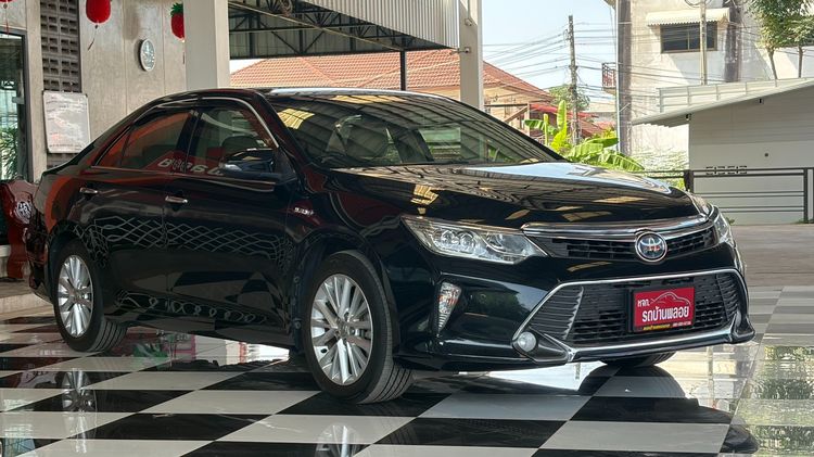 Toyota Camry 2015 2.5 Hybrid Premium Sedan ไฮบริด ไม่ติดแก๊ส เกียร์อัตโนมัติ ดำ รูปที่ 3