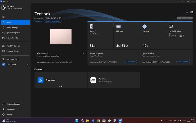 ASUS Zenbook s13 Oled 16 512gb รูปที่ 10