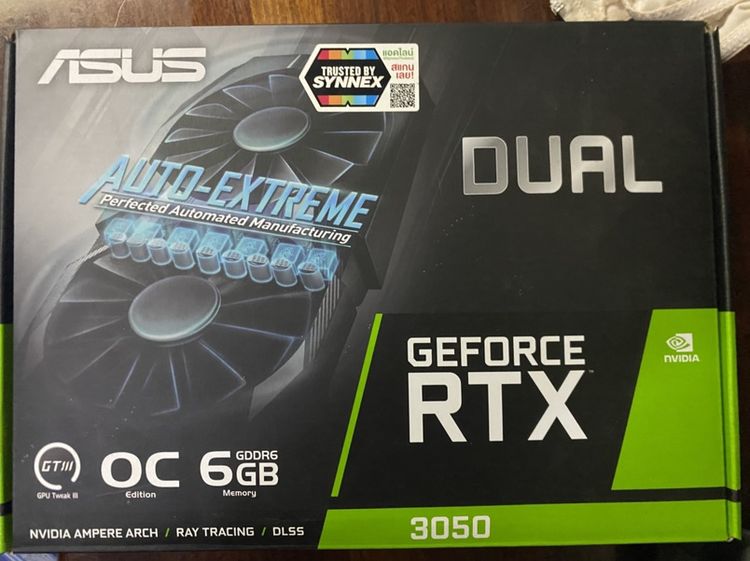 จอภาพ การ์ดจอ ASUS Dual GeForce RTX 3050 OC Edition รุ่นหน่วยความจำ 6GB GDDR6